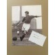 Signed card of Johnny Morris (plus Image) the Manchester United footballer.